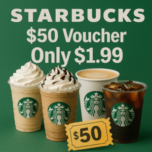 Coffee Lovers! Grab Your $50 Starbucks Credit for Only $1.99!